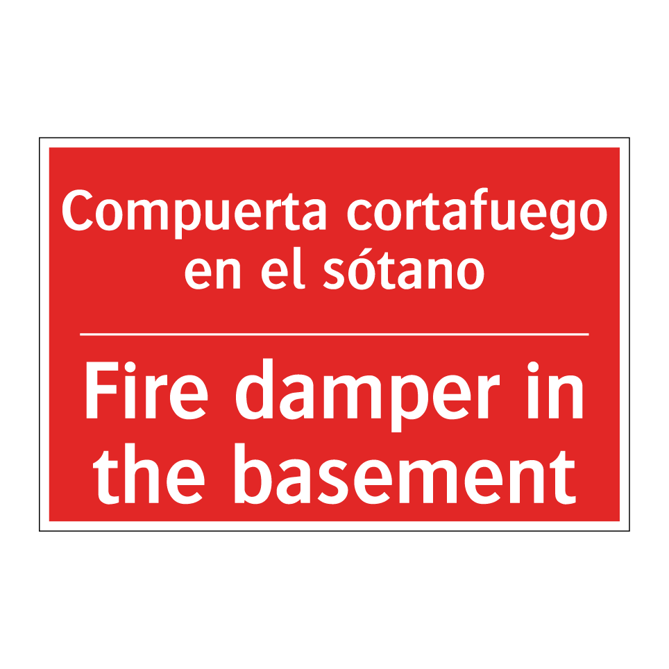 Compuerta cortafuego en el /.../ - Fire damper in the basement