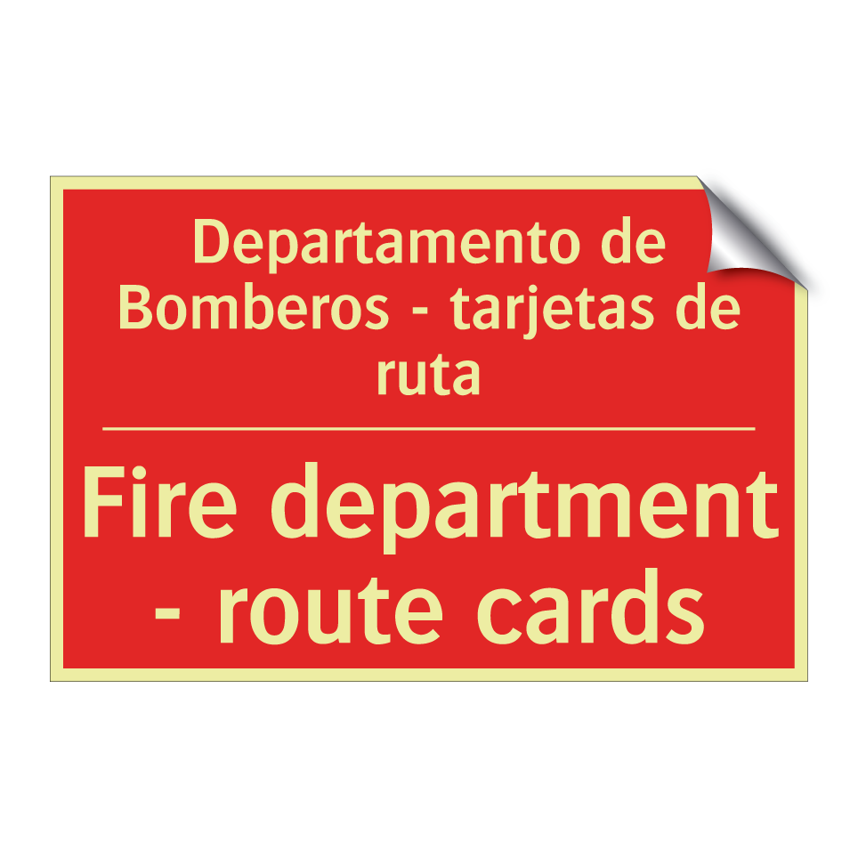Departamento de Bomberos - /.../ - Fire department - route cards
