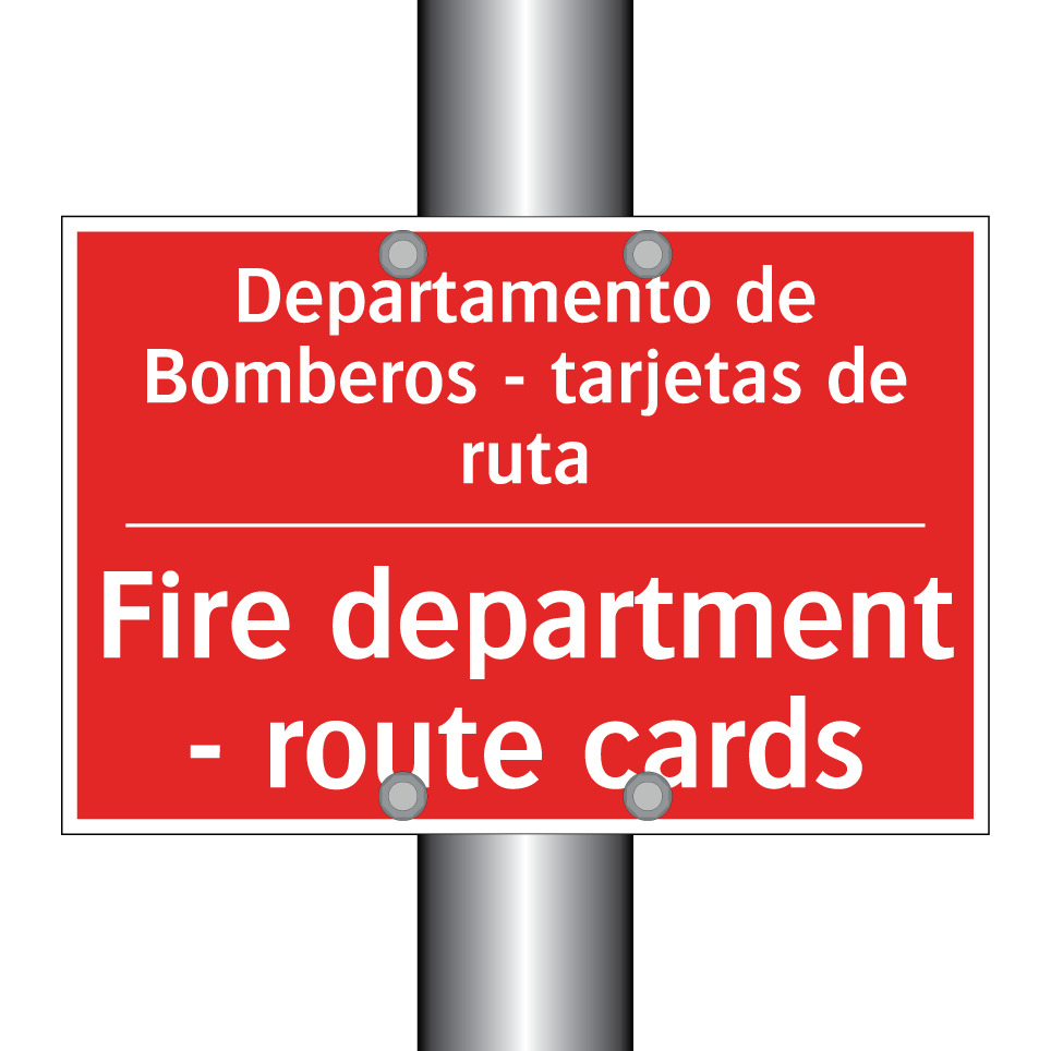 Departamento de Bomberos - /.../ - Fire department - route cards