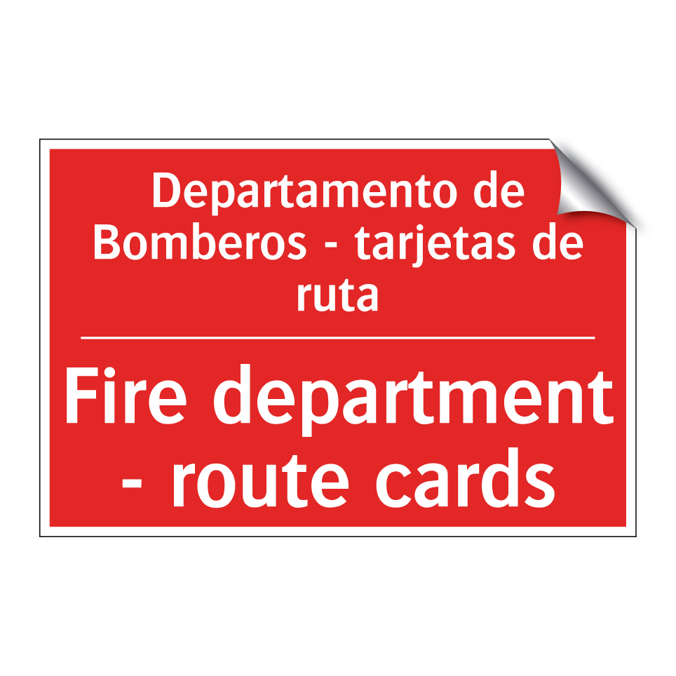 Departamento de Bomberos - /.../ - Fire department - route cards