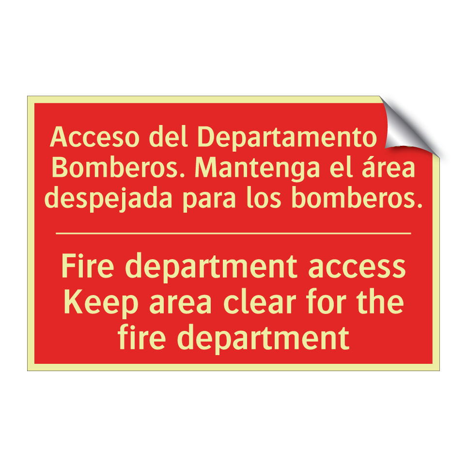 Acceso del Departamento de /.../ - Fire department access Keep /.../