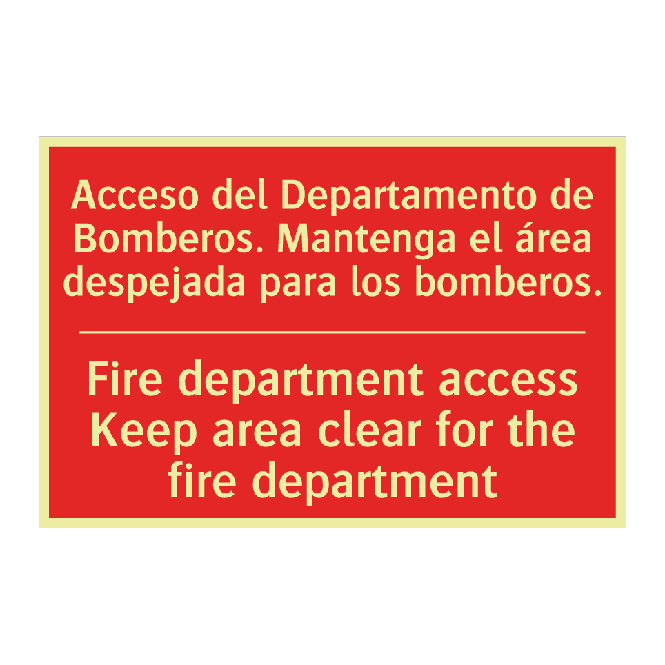 Acceso del Departamento de /.../ - Fire department access Keep /.../