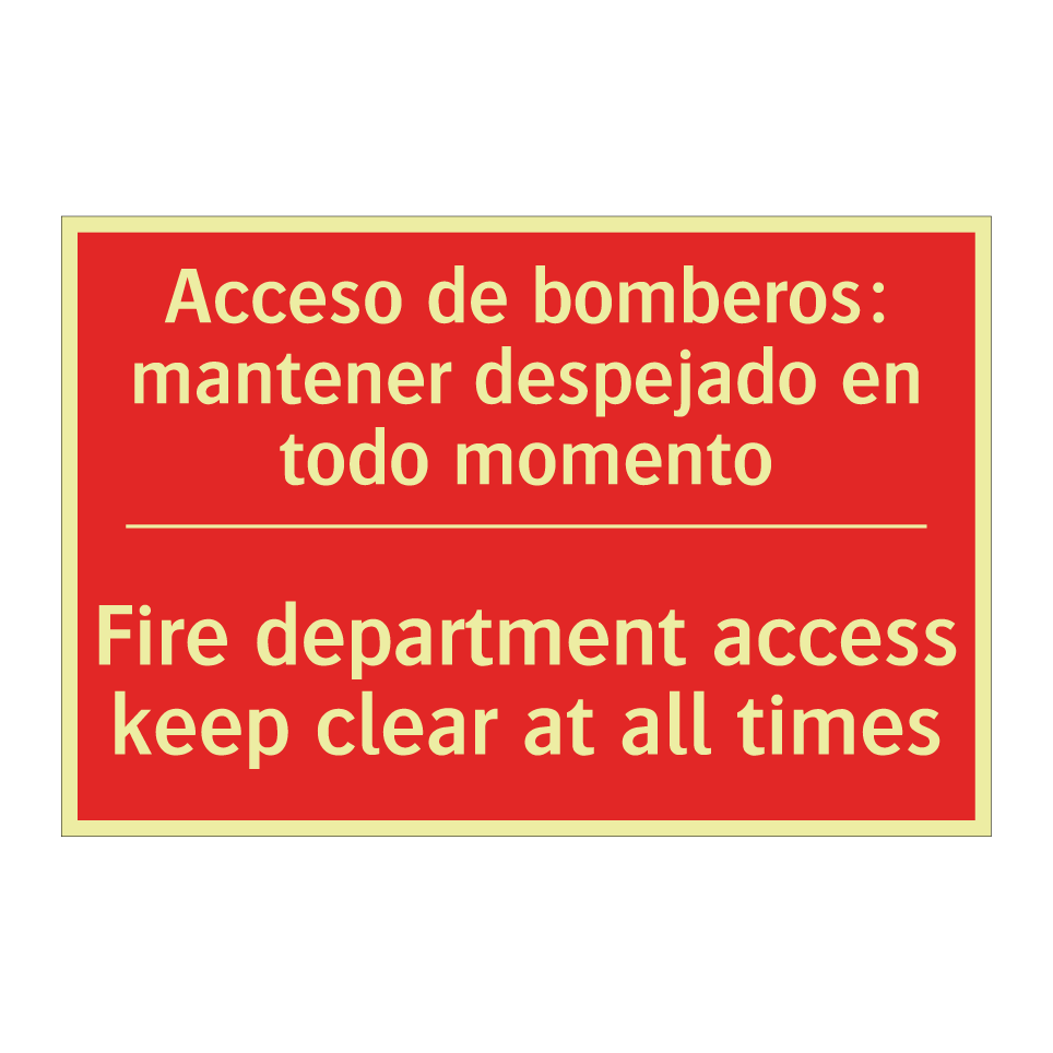 Acceso de bomberos: mantener /.../ - Fire department access keep /.../