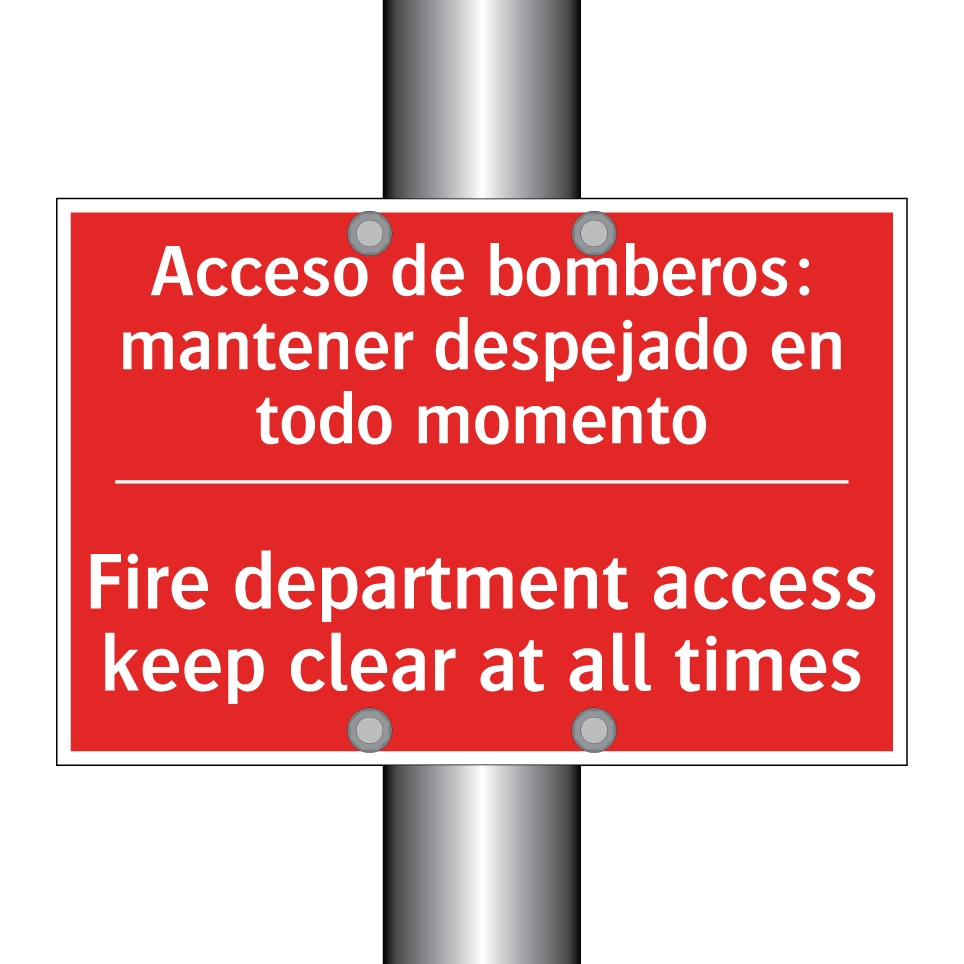 Acceso de bomberos: mantener /.../ - Fire department access keep /.../