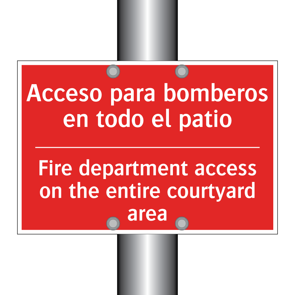 Acceso para bomberos en todo /.../ - Fire department access on the /.../
