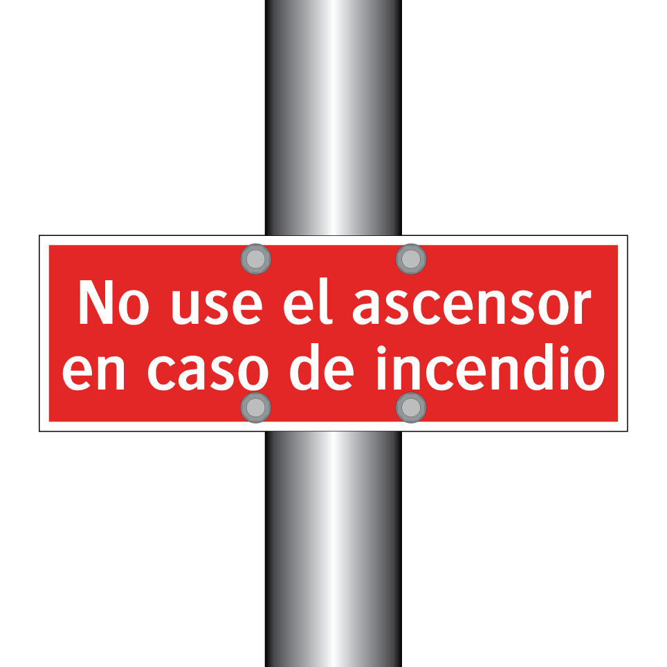 No use el ascensor en caso de incendio