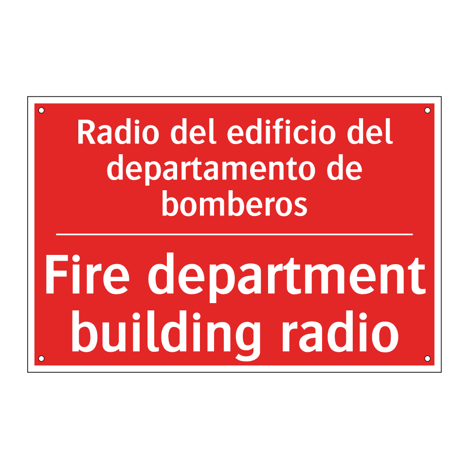 Radio del edificio del /.../ - Fire department building radio
