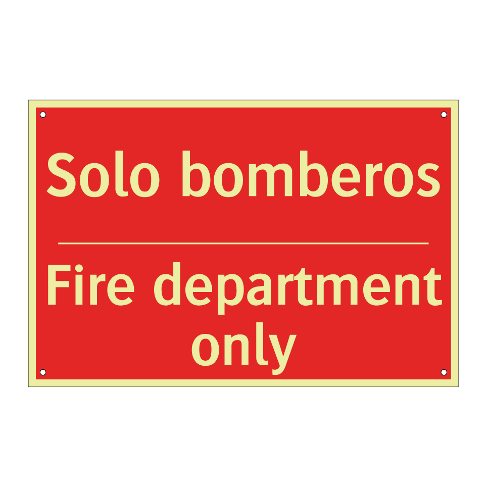 Solo bomberos - Fire department only