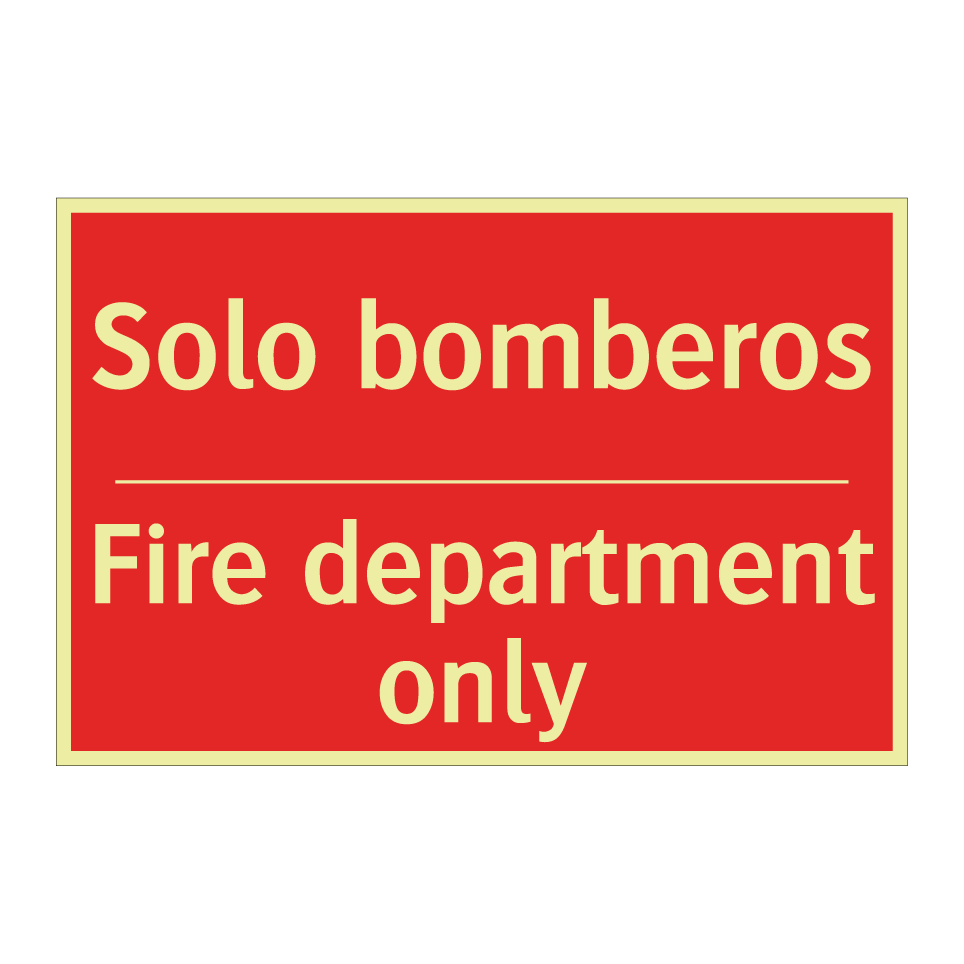 Solo bomberos - Fire department only