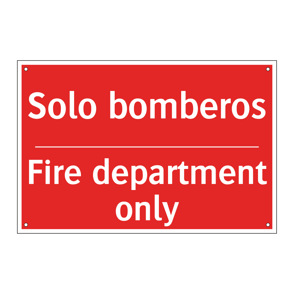 Solo bomberos - Fire department only