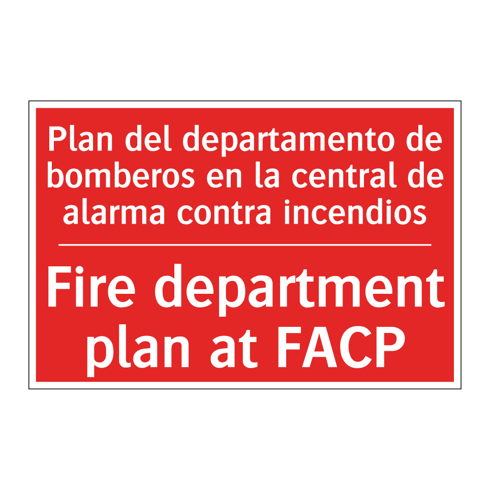 Plan del departamento de /.../ - Fire department plan at FACP