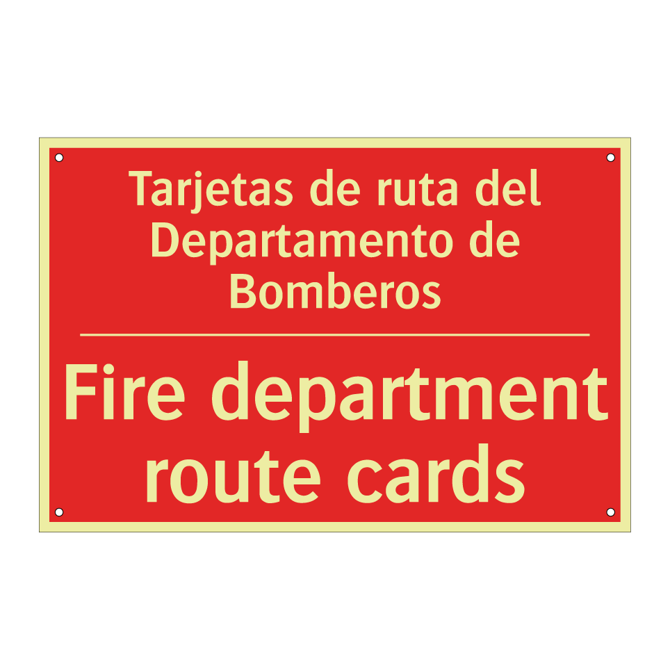 Tarjetas de ruta del /.../ - Fire department route cards