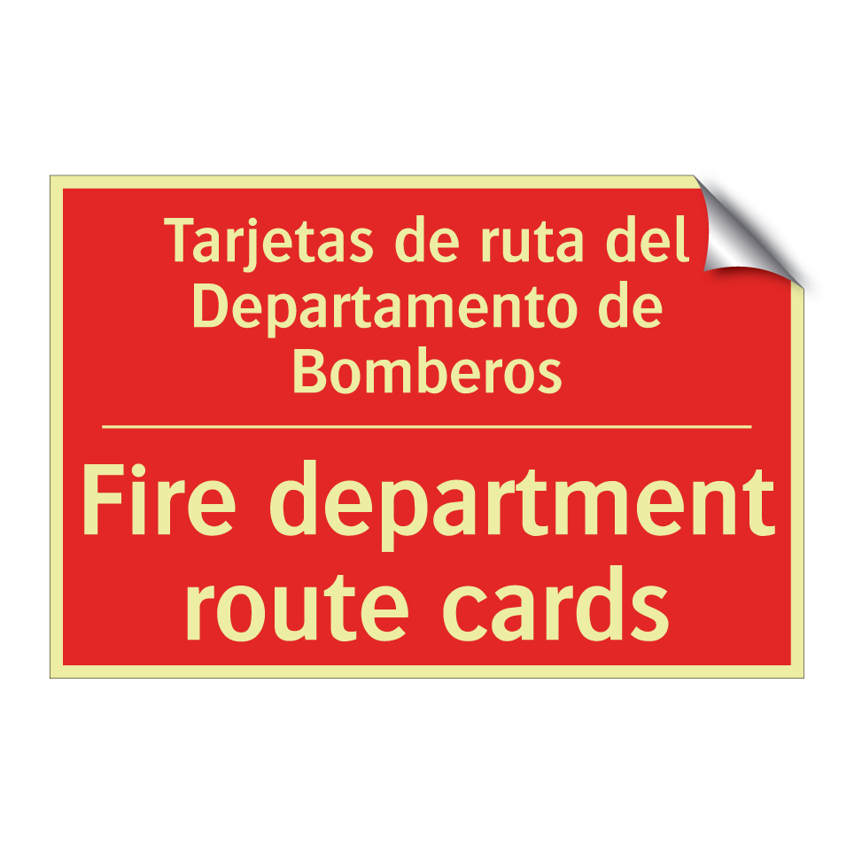 Tarjetas de ruta del /.../ - Fire department route cards