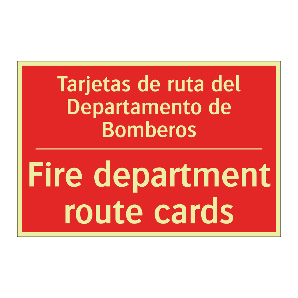Tarjetas de ruta del /.../ - Fire department route cards