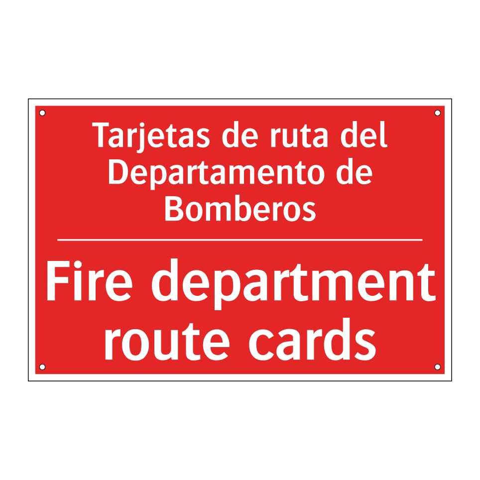 Tarjetas de ruta del /.../ - Fire department route cards