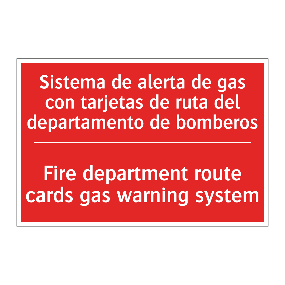 Sistema de alerta de gas con /.../ - Fire department route cards /.../