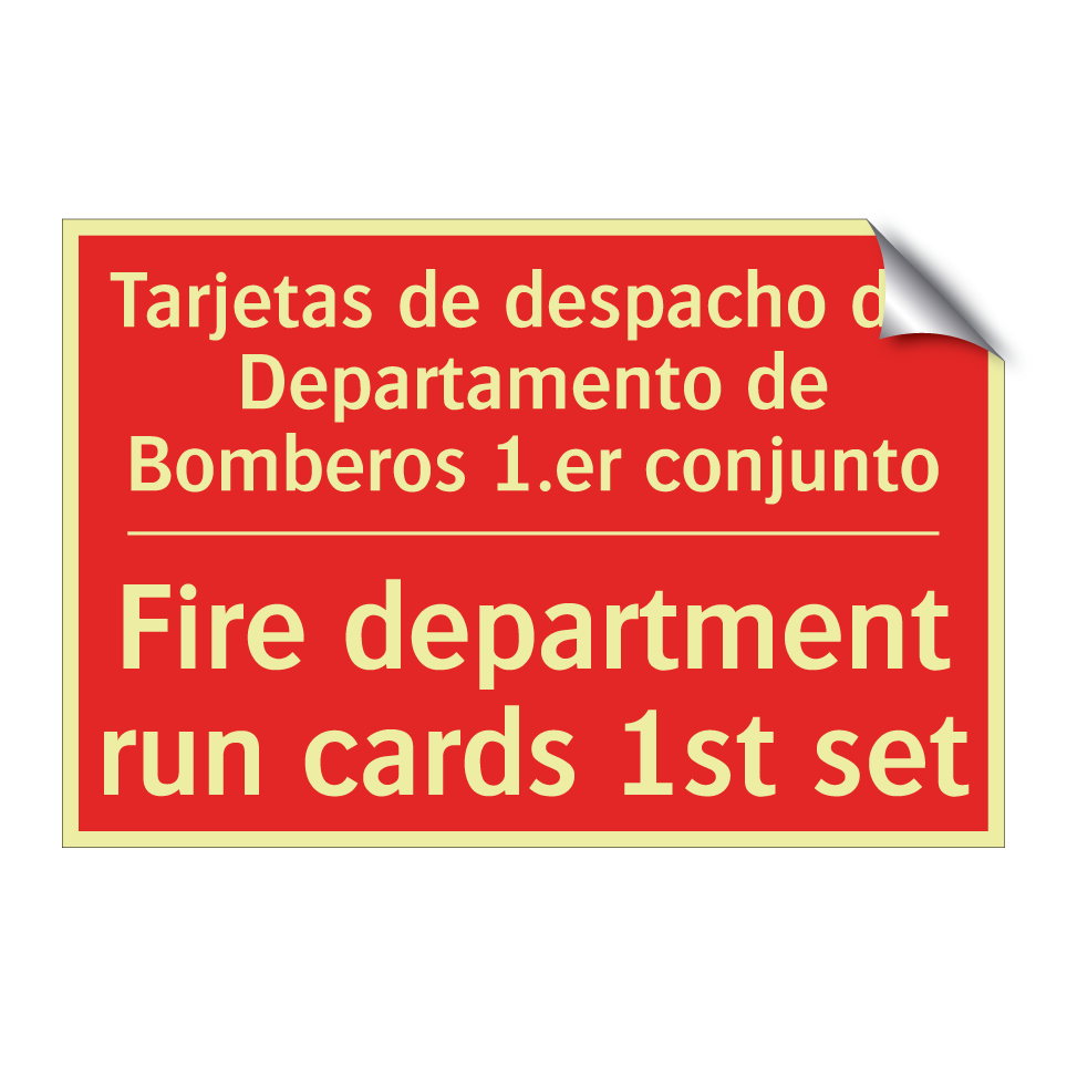 Tarjetas de despacho del /.../ - Fire department run cards 1st /.../