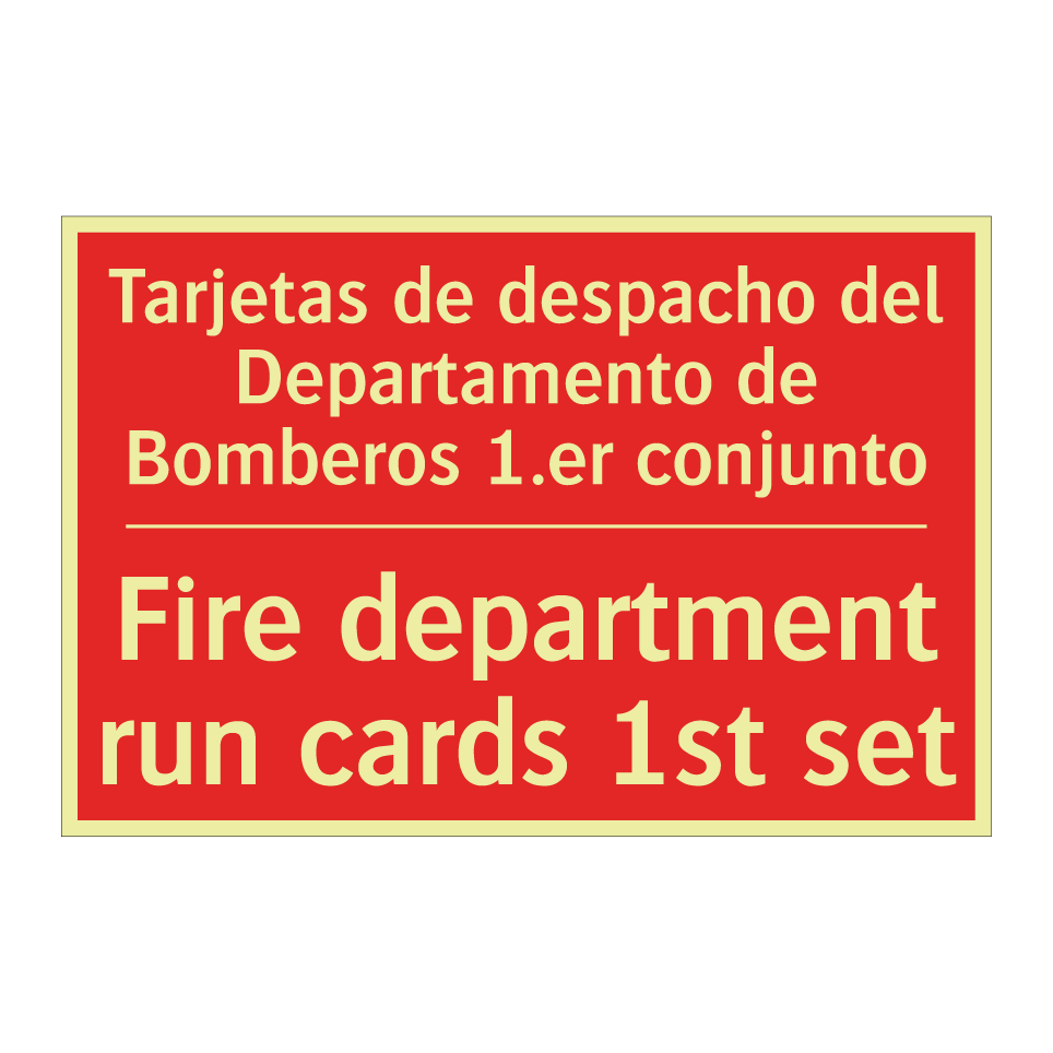 Tarjetas de despacho del /.../ - Fire department run cards 1st /.../
