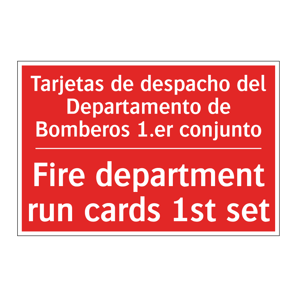 Tarjetas de despacho del /.../ - Fire department run cards 1st /.../