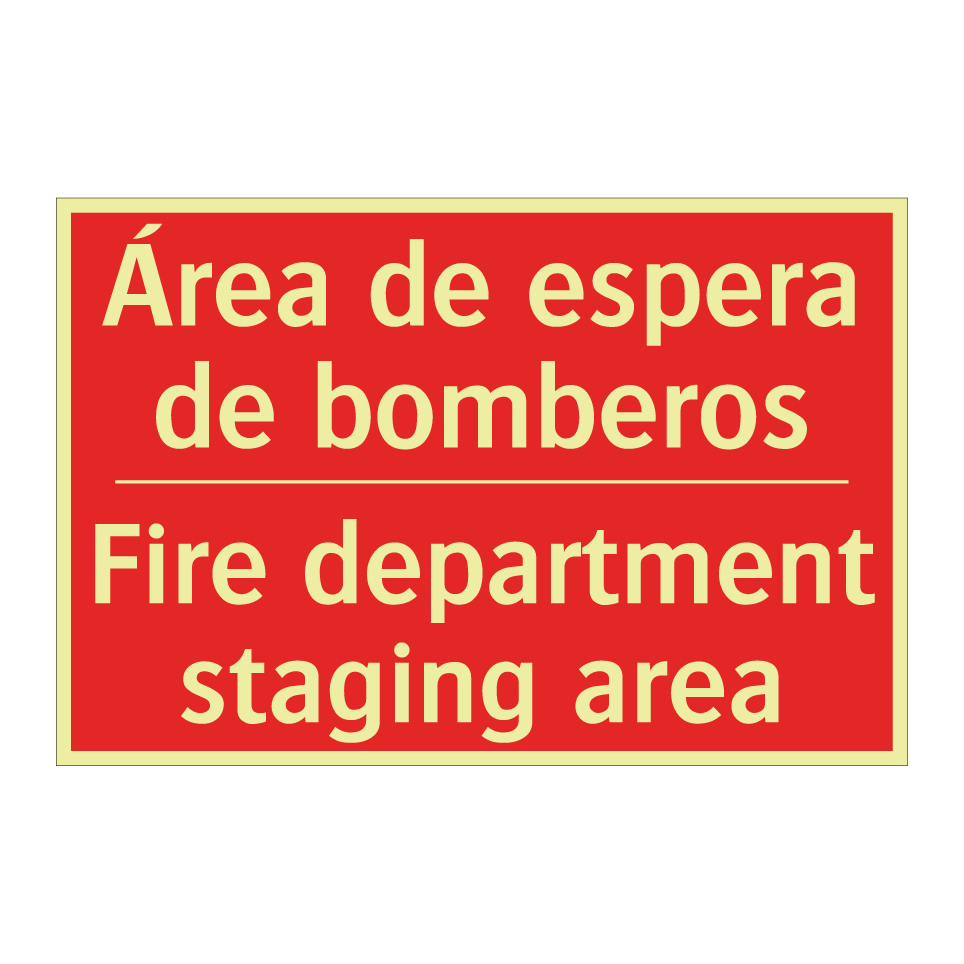 Área de espera de bomberos - Fire department staging area