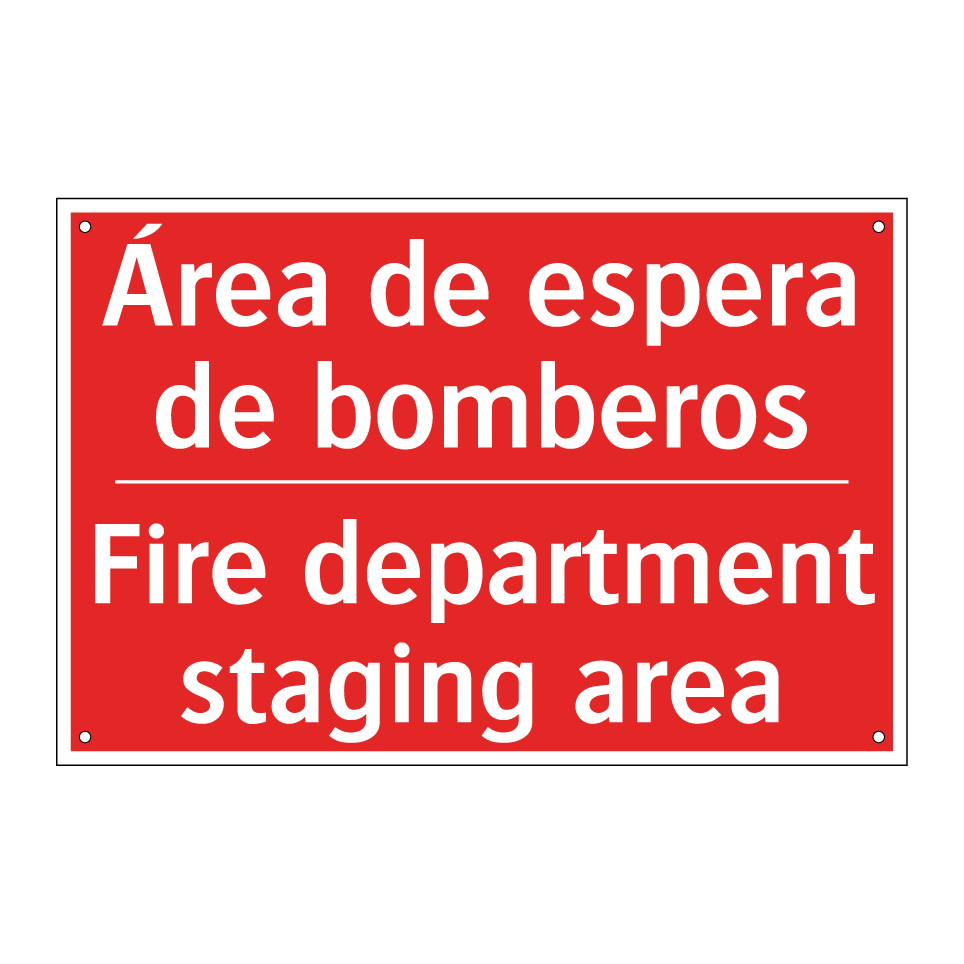 Área de espera de bomberos - Fire department staging area