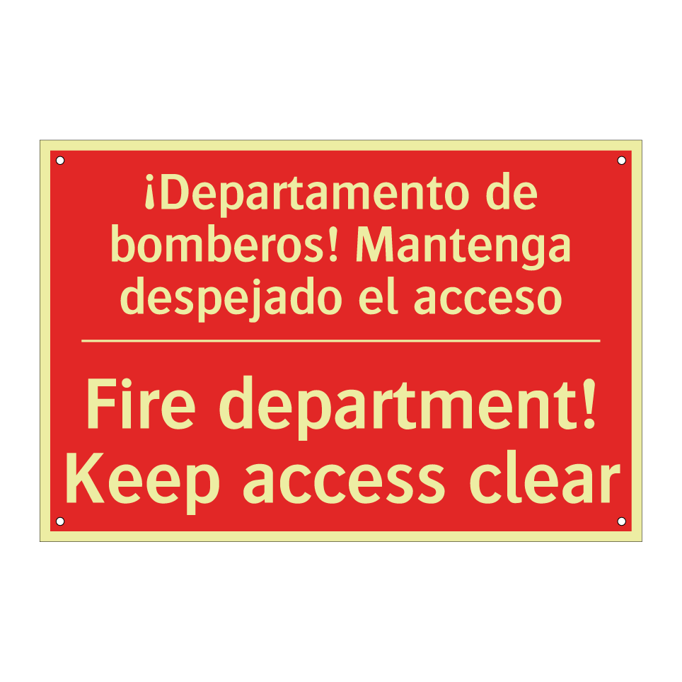 ¡Departamento de bomberos! /.../ - Fire department! Keep access /.../