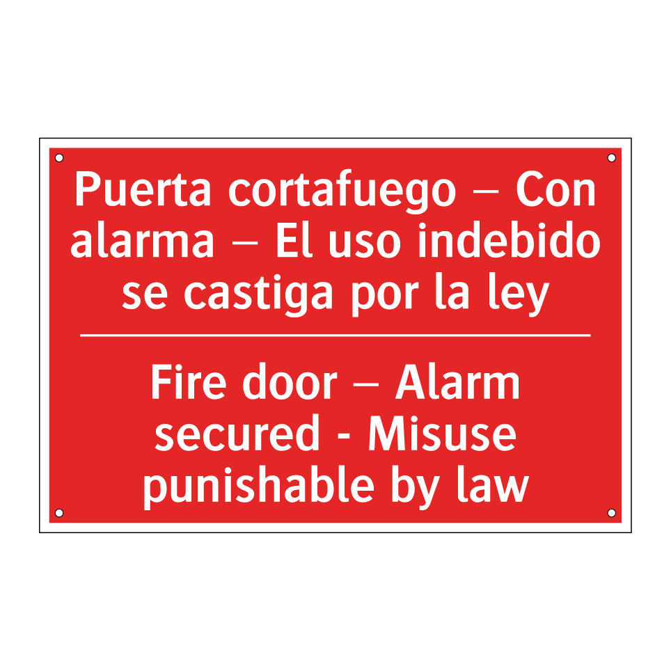 Puerta cortafuego – Con /.../ - Fire door – Alarm secured - /.../