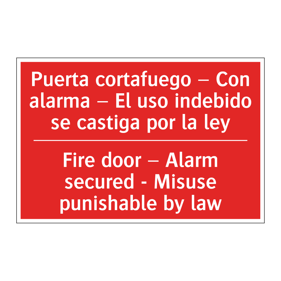 Puerta cortafuego – Con /.../ - Fire door – Alarm secured - /.../