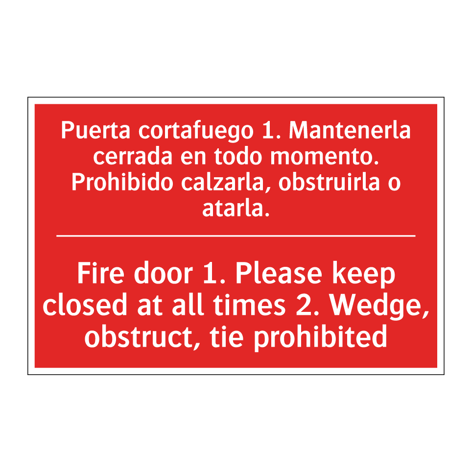 Puerta cortafuego 1. /.../ - Fire door 1. Please keep /.../