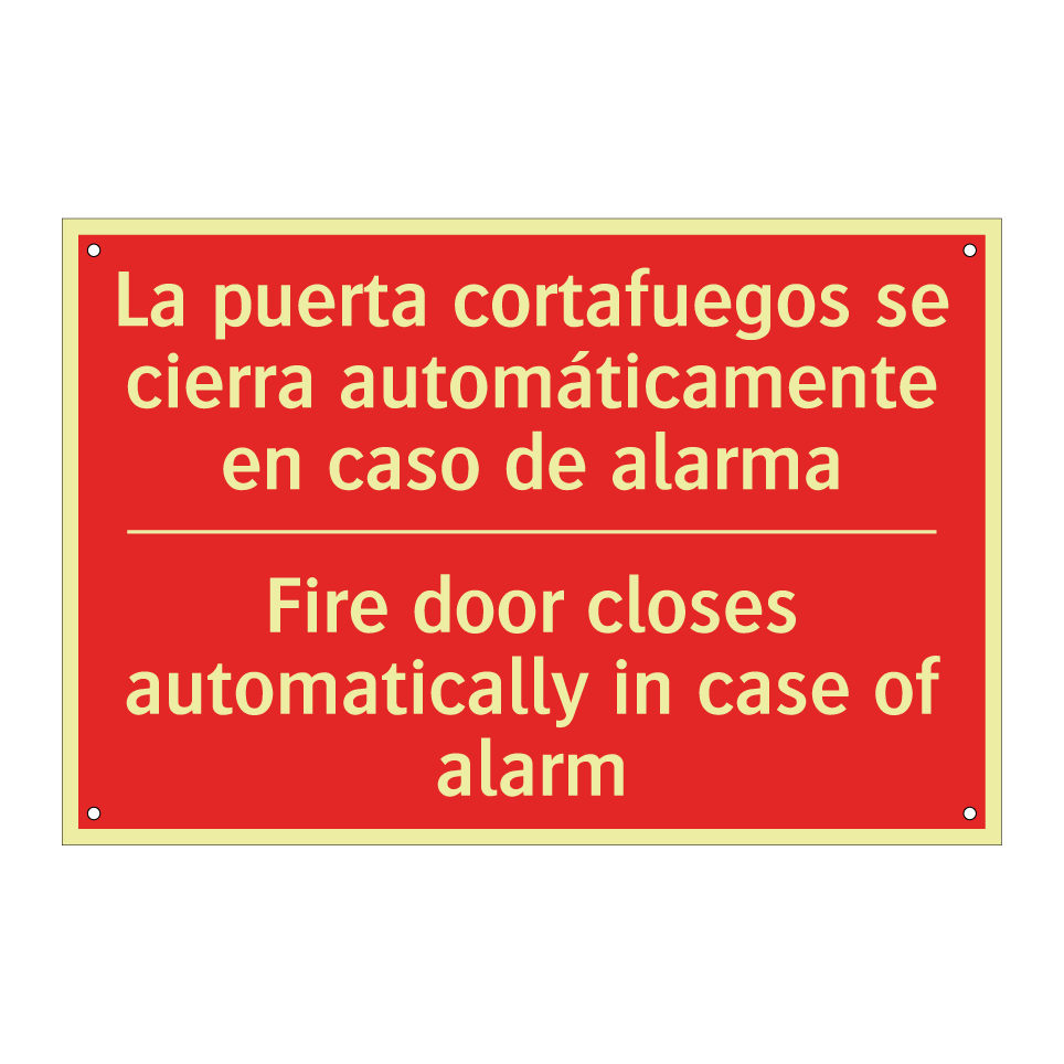 La puerta cortafuegos se /.../ - Fire door closes /.../