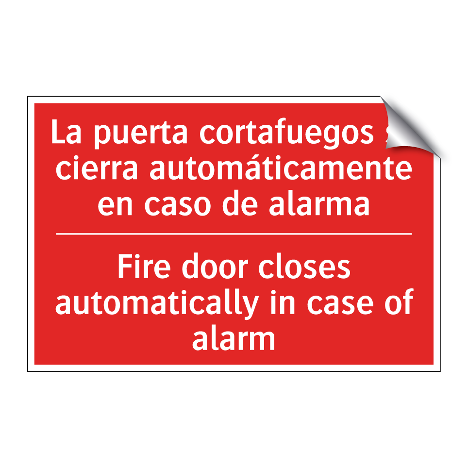 La puerta cortafuegos se /.../ - Fire door closes /.../