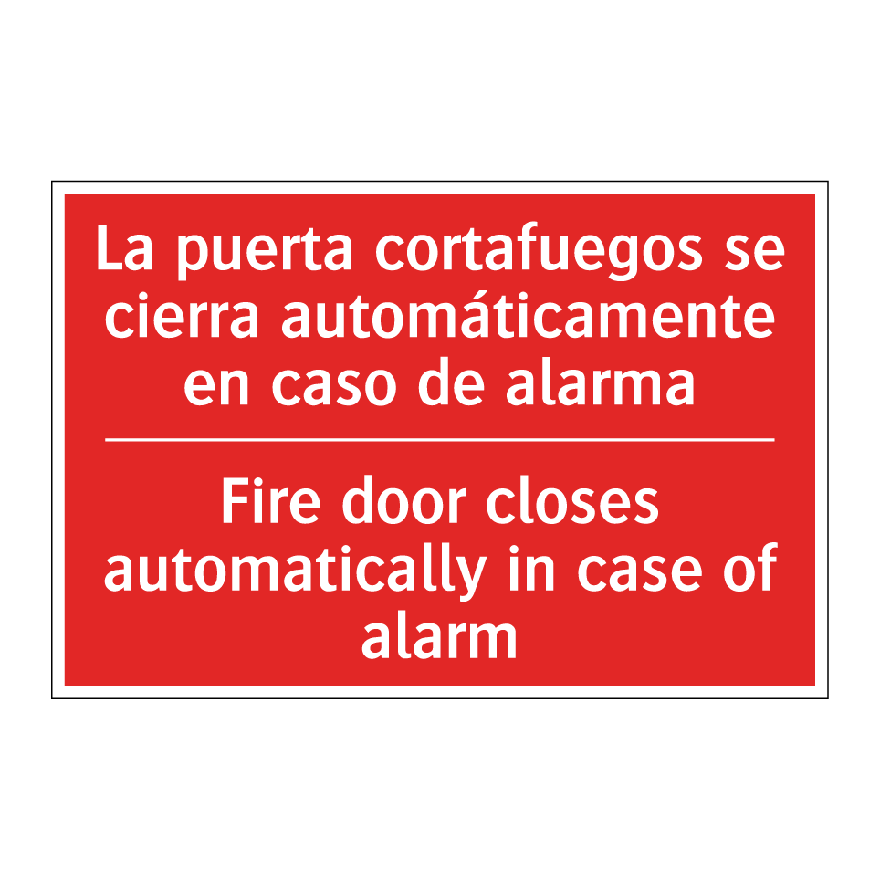 La puerta cortafuegos se /.../ - Fire door closes /.../