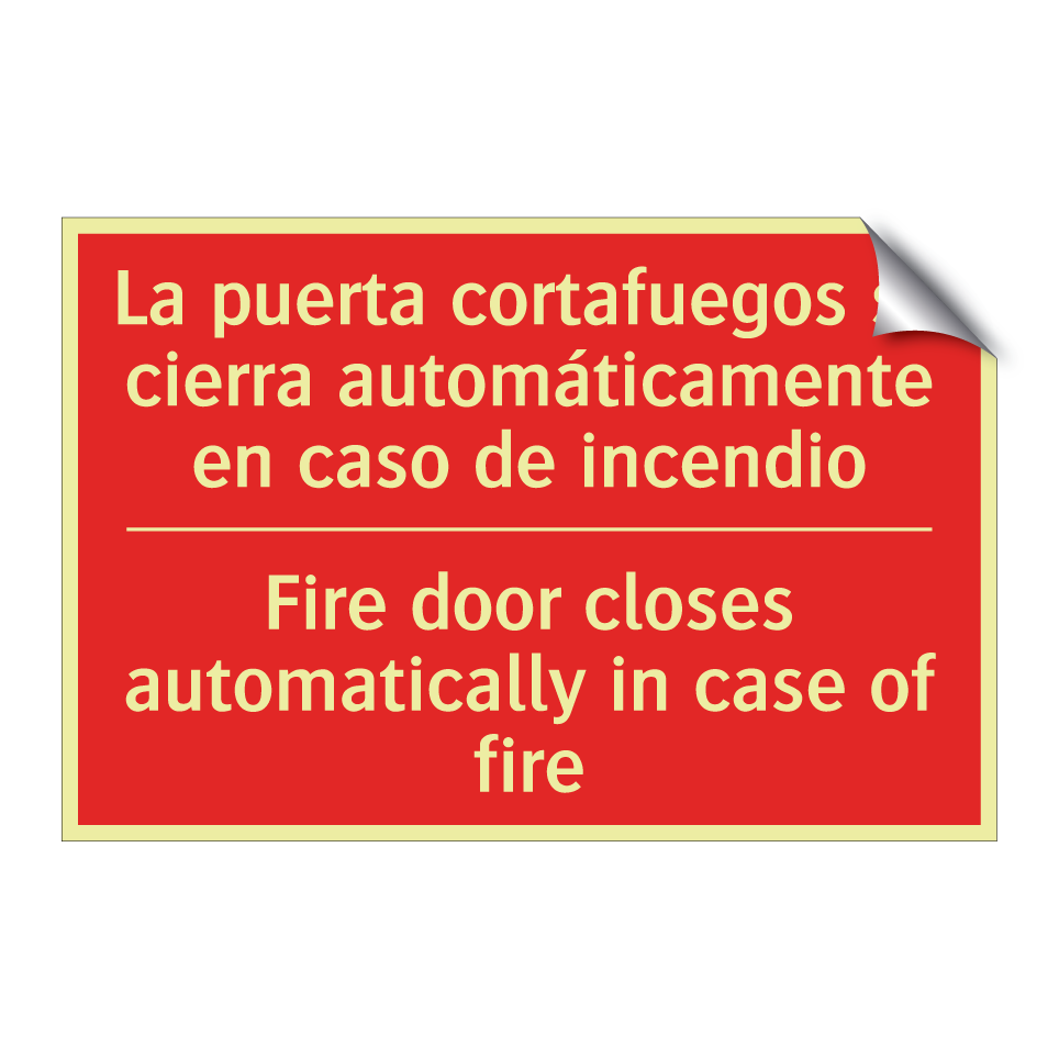 La puerta cortafuegos se /.../ - Fire door closes /.../