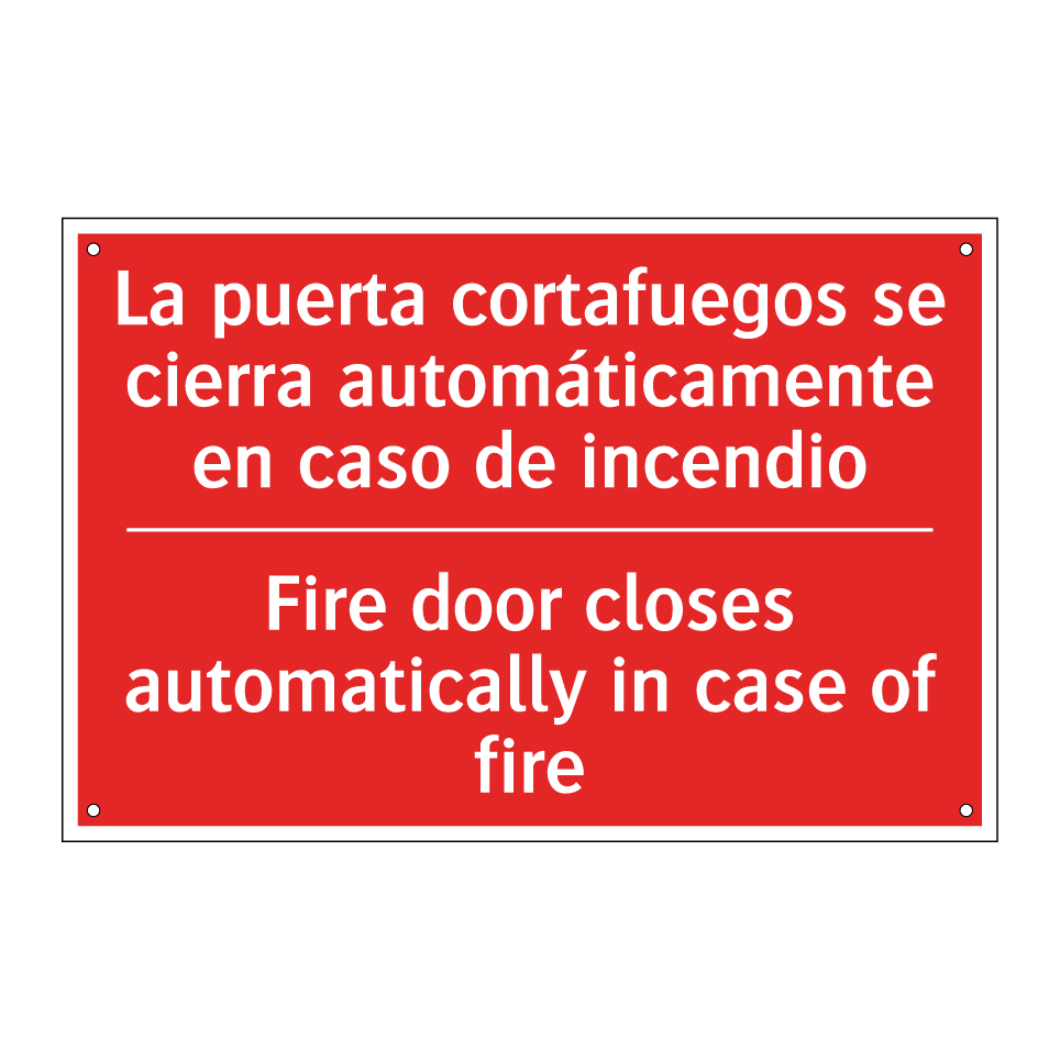 La puerta cortafuegos se /.../ - Fire door closes /.../