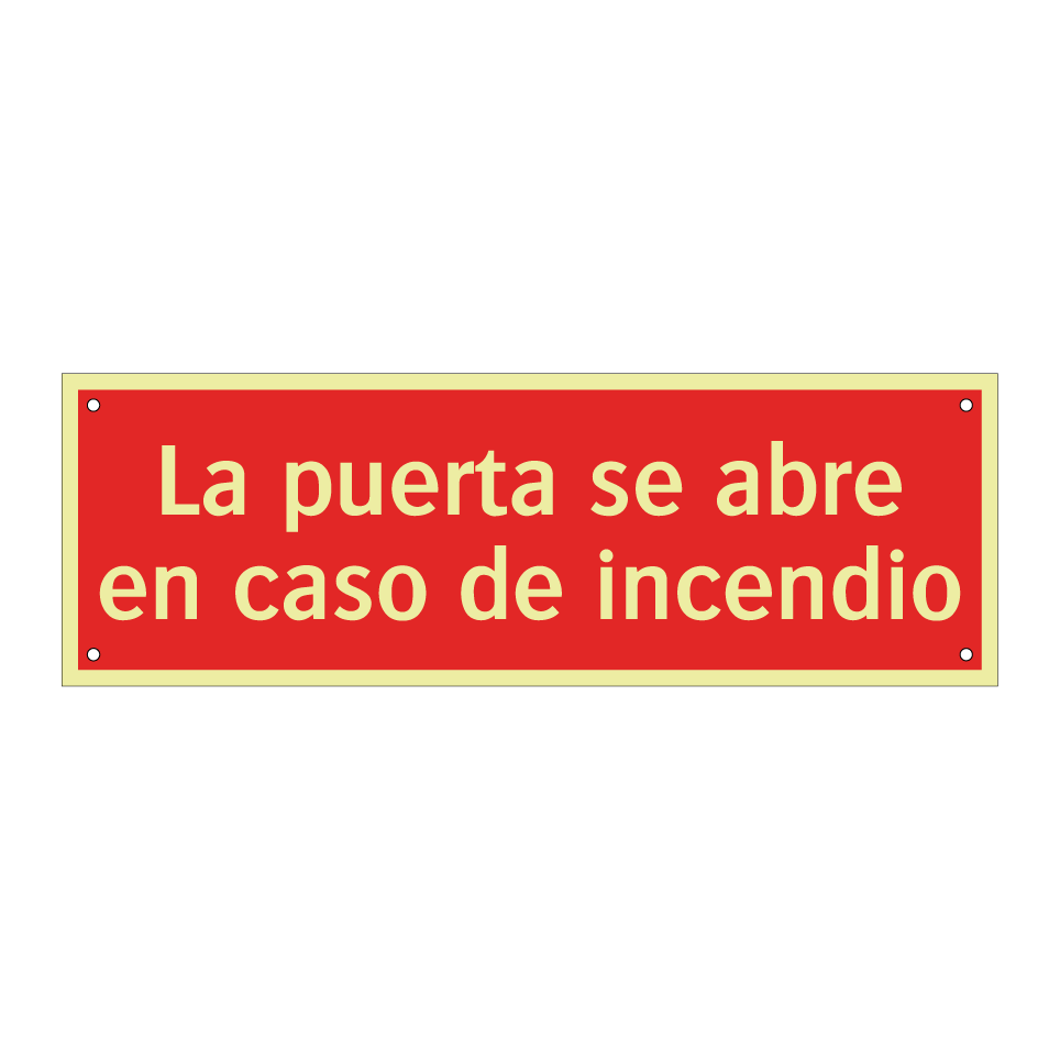 La puerta se abre en caso de incendio