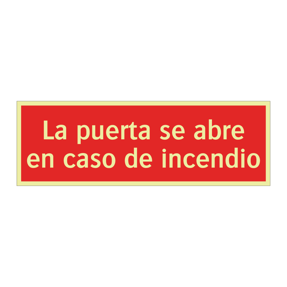 La puerta se abre en caso de incendio