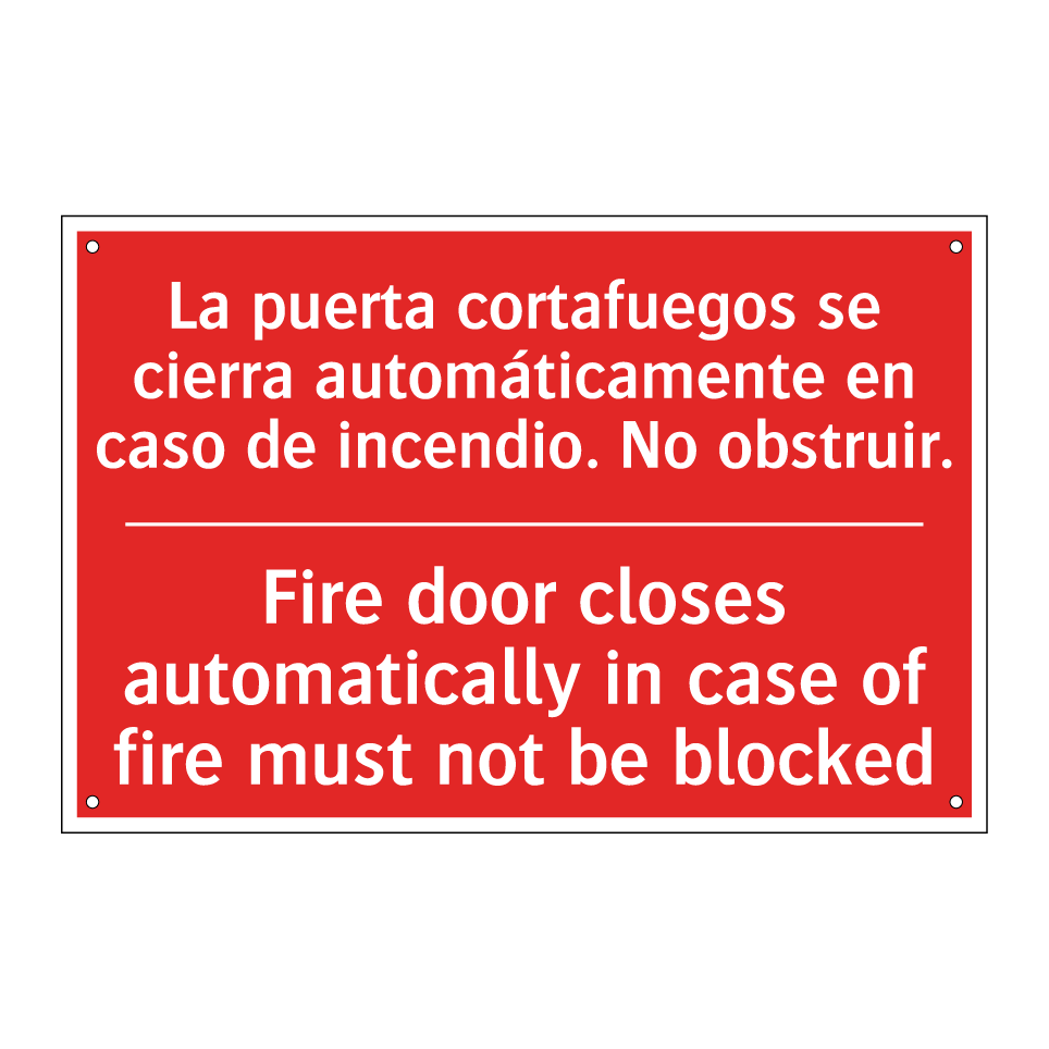 La puerta cortafuegos se /.../ - Fire door closes /.../