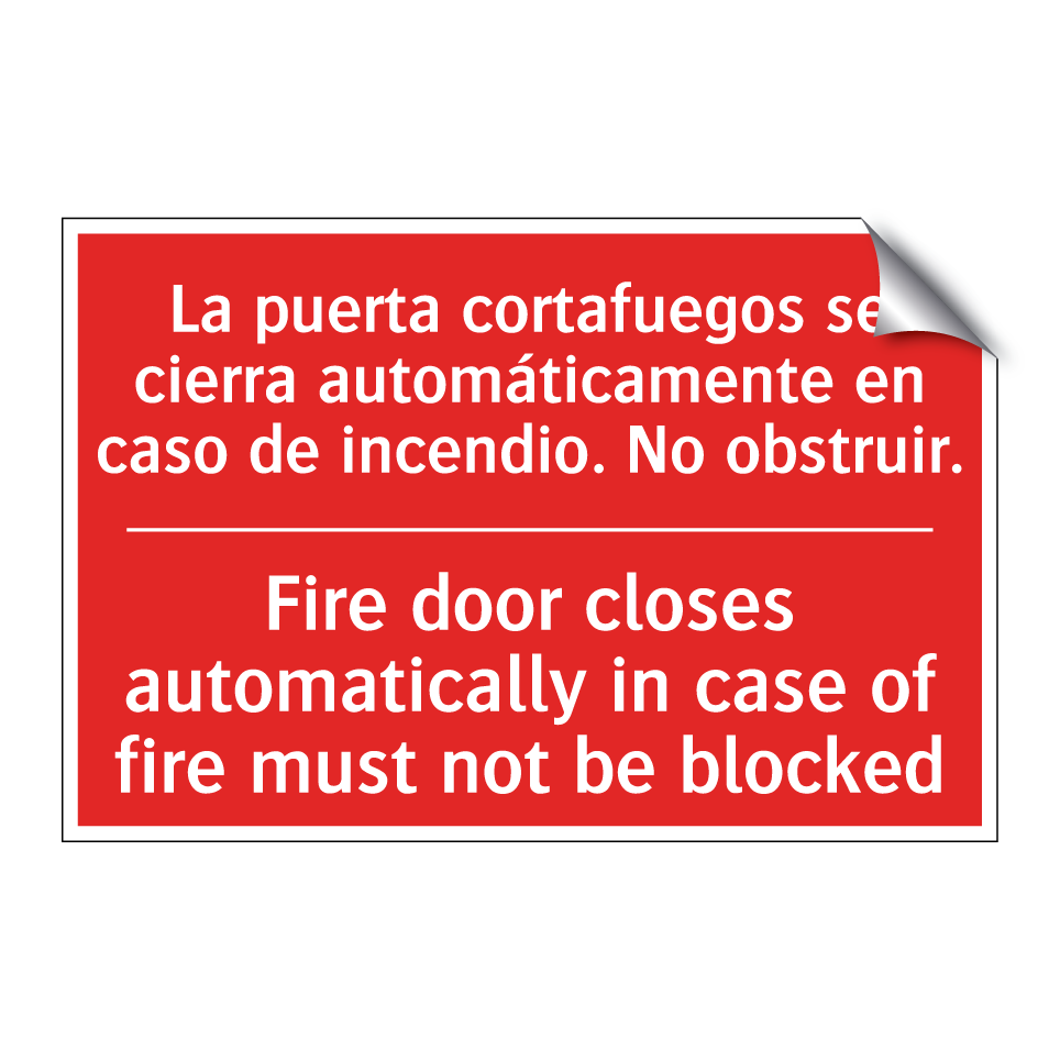 La puerta cortafuegos se /.../ - Fire door closes /.../