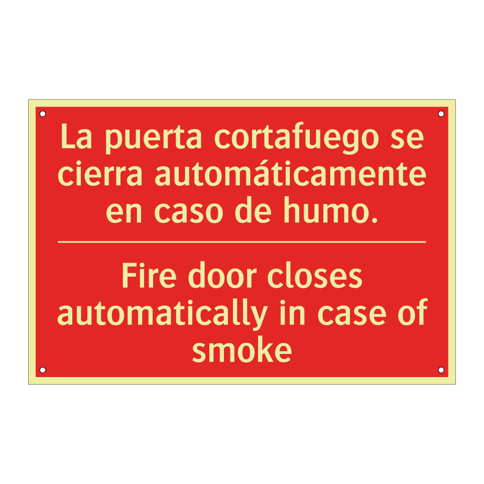 La puerta cortafuego se /.../ - Fire door closes /.../