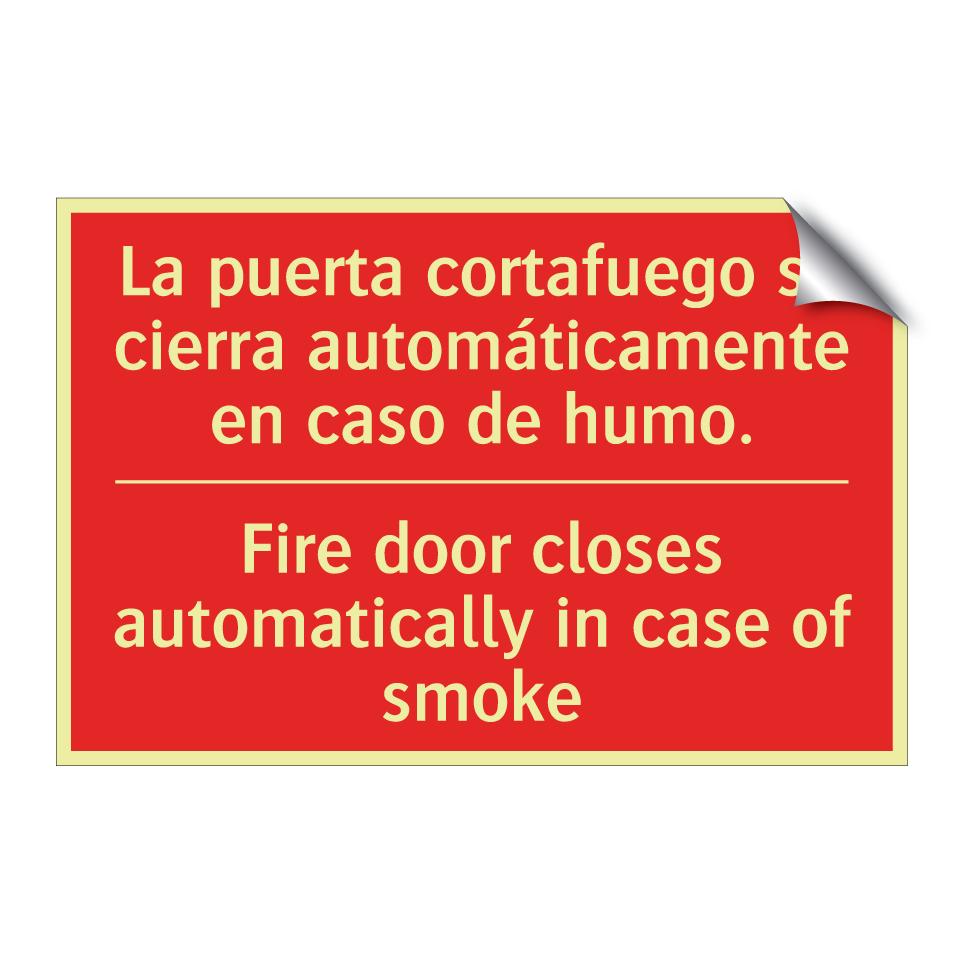 La puerta cortafuego se /.../ - Fire door closes /.../