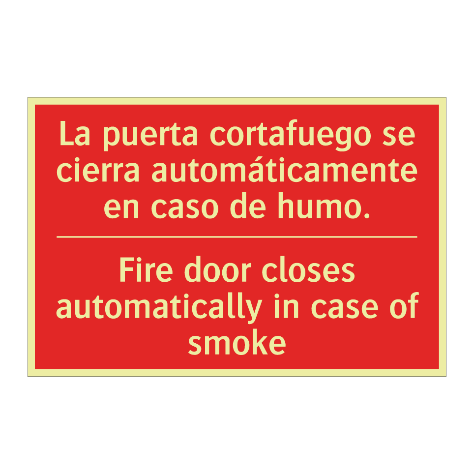 La puerta cortafuego se /.../ - Fire door closes /.../