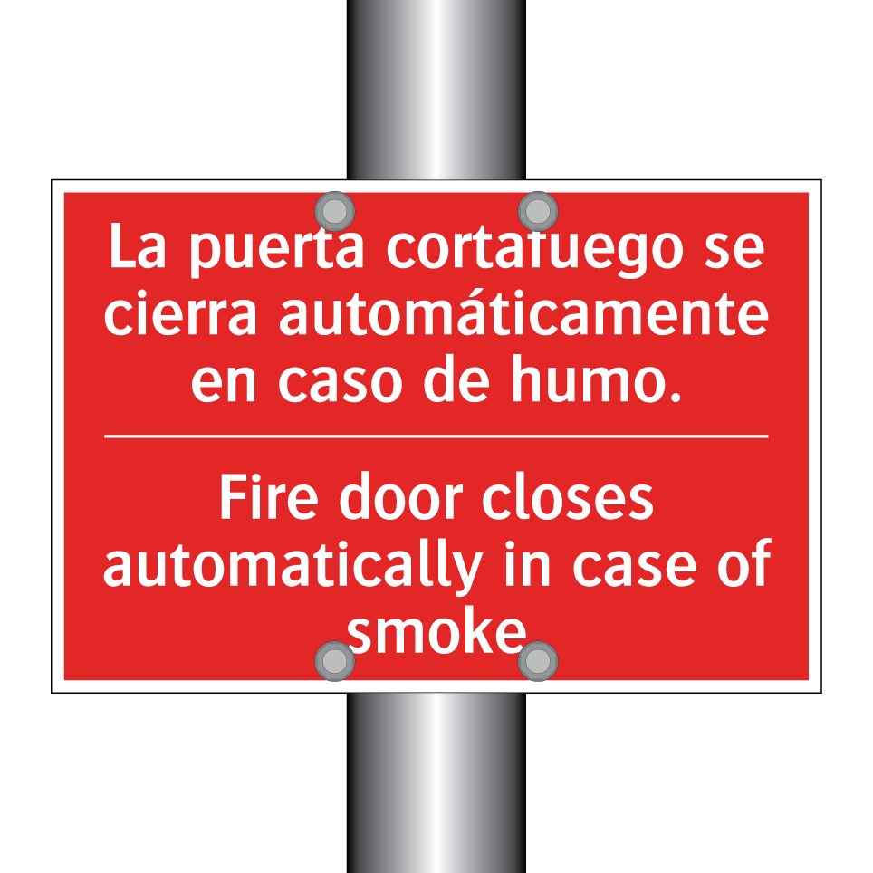 La puerta cortafuego se /.../ - Fire door closes /.../