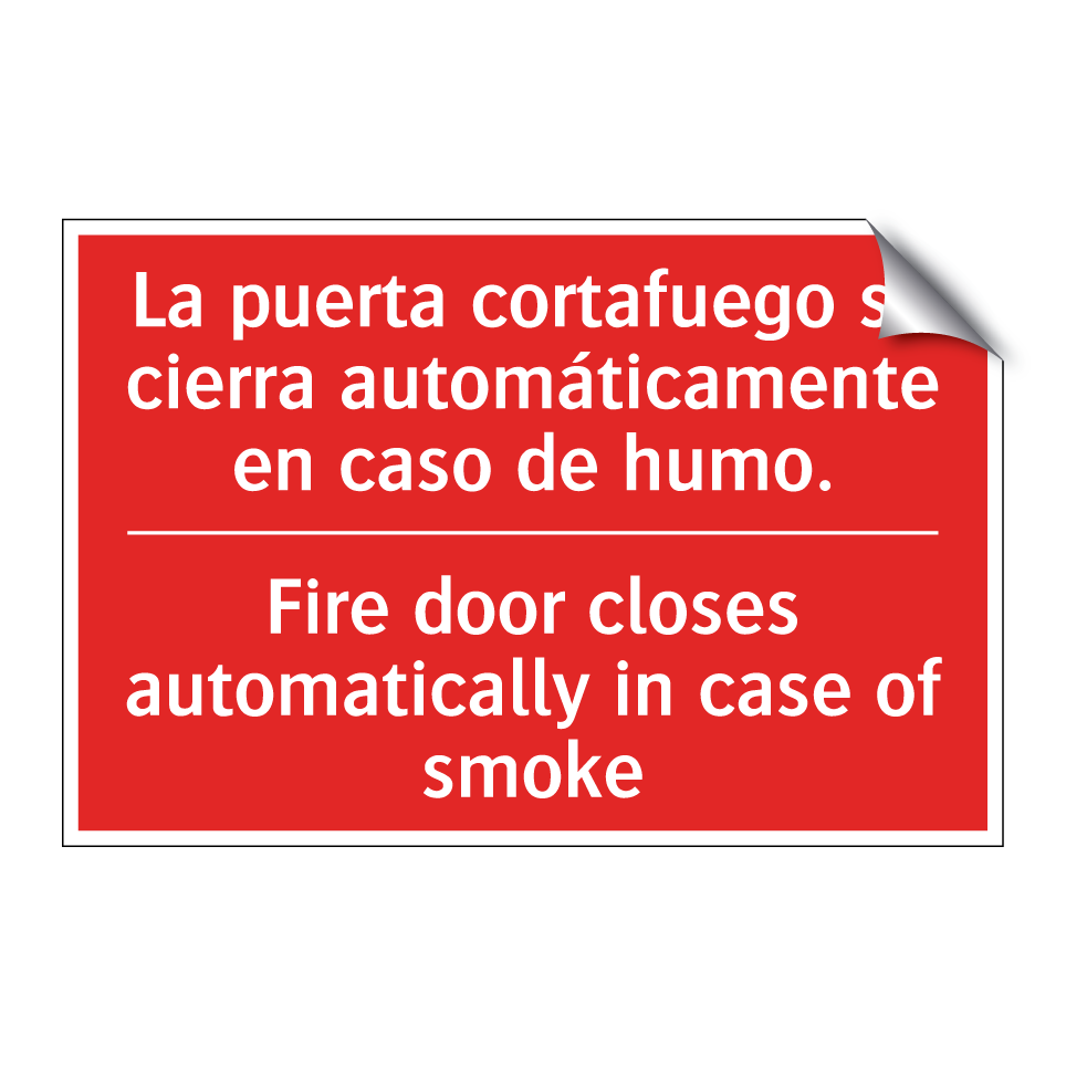 La puerta cortafuego se /.../ - Fire door closes /.../
