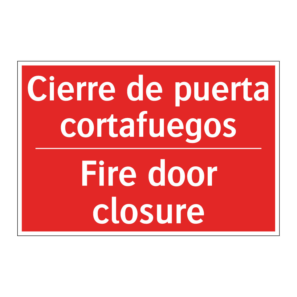 Cierre de puerta cortafuegos - Fire door closure