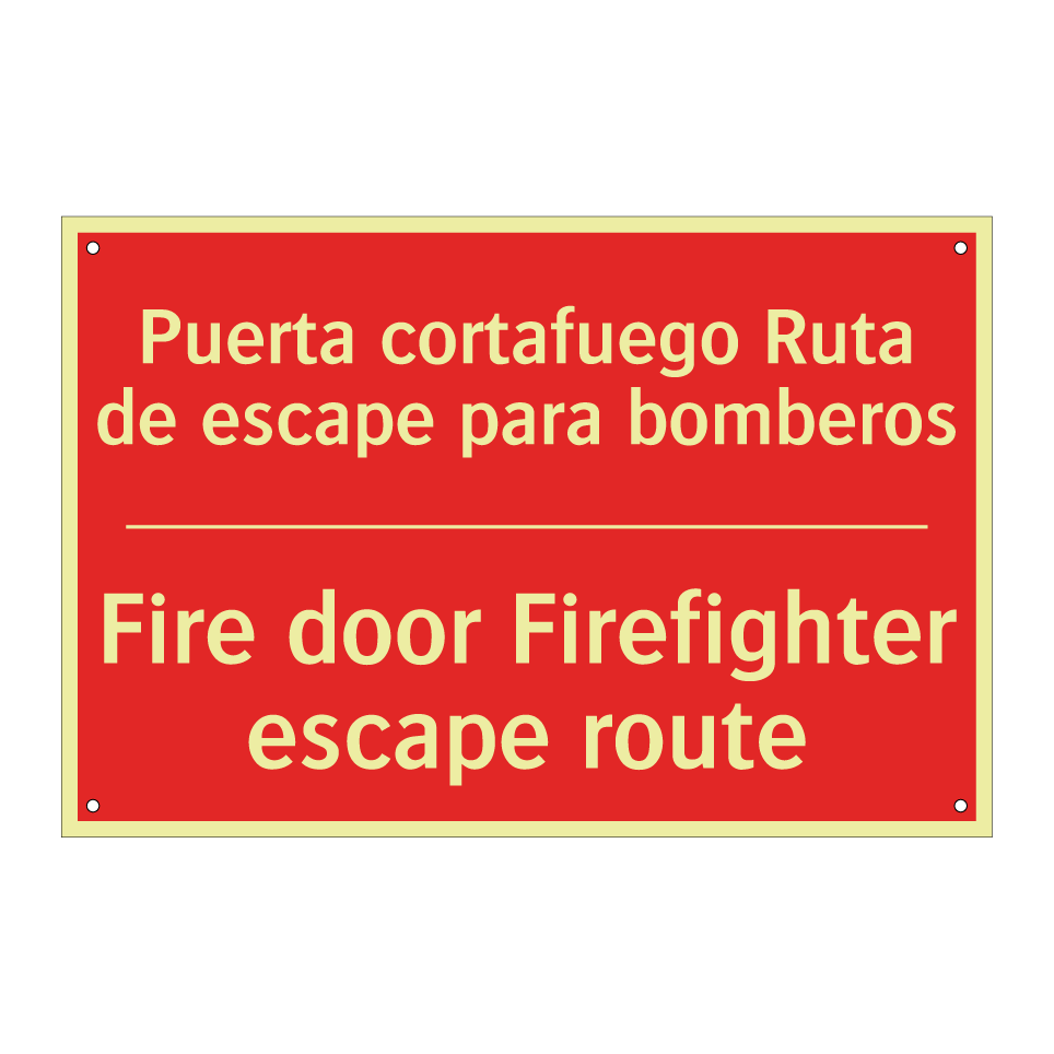 Puerta cortafuego Ruta de /.../ - Fire door Firefighter escape /.../