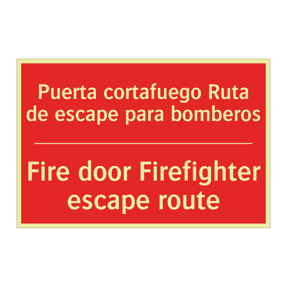 Puerta cortafuego Ruta de /.../ - Fire door Firefighter escape /.../