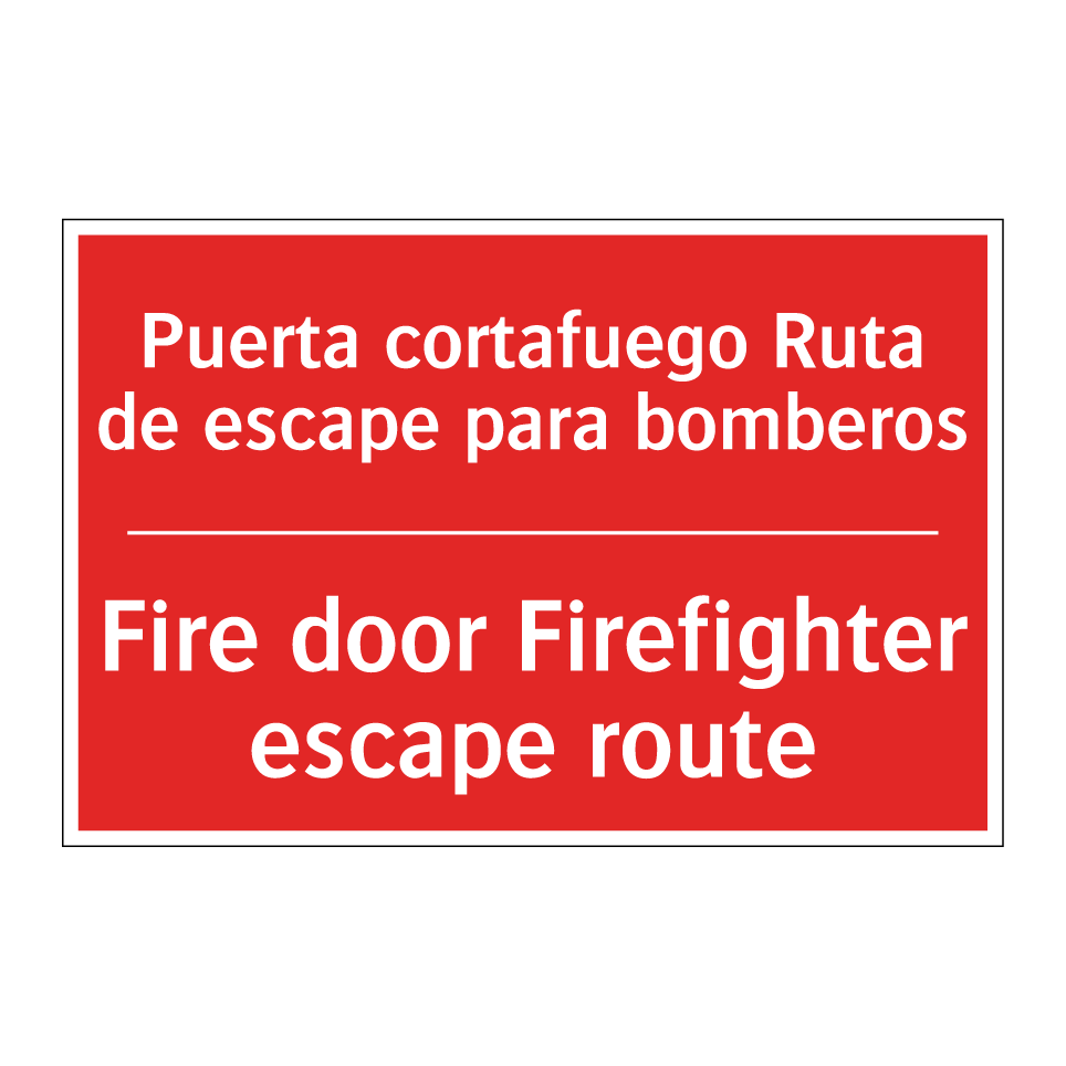 Puerta cortafuego Ruta de /.../ - Fire door Firefighter escape /.../