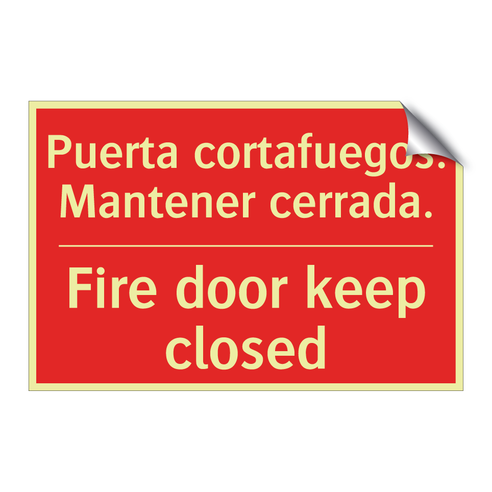 Puerta cortafuegos. Mantener /.../ - Fire door keep closed