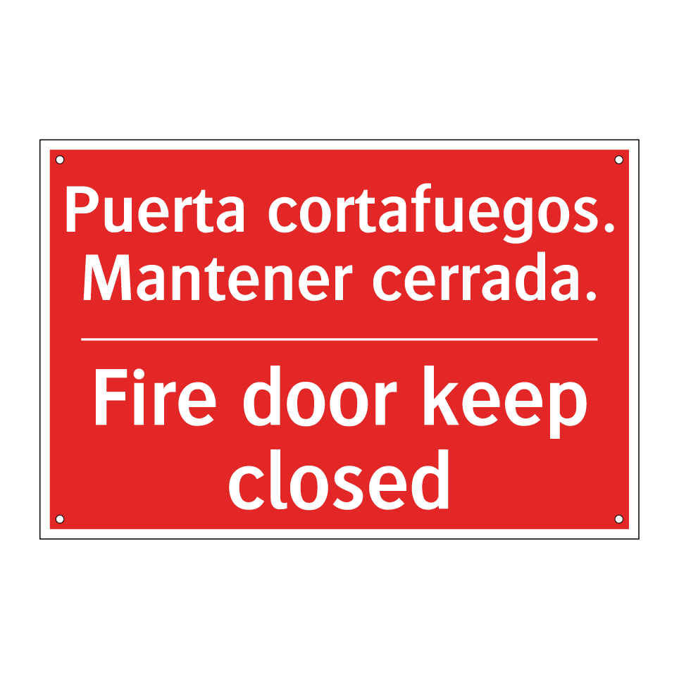 Puerta cortafuegos. Mantener /.../ - Fire door keep closed