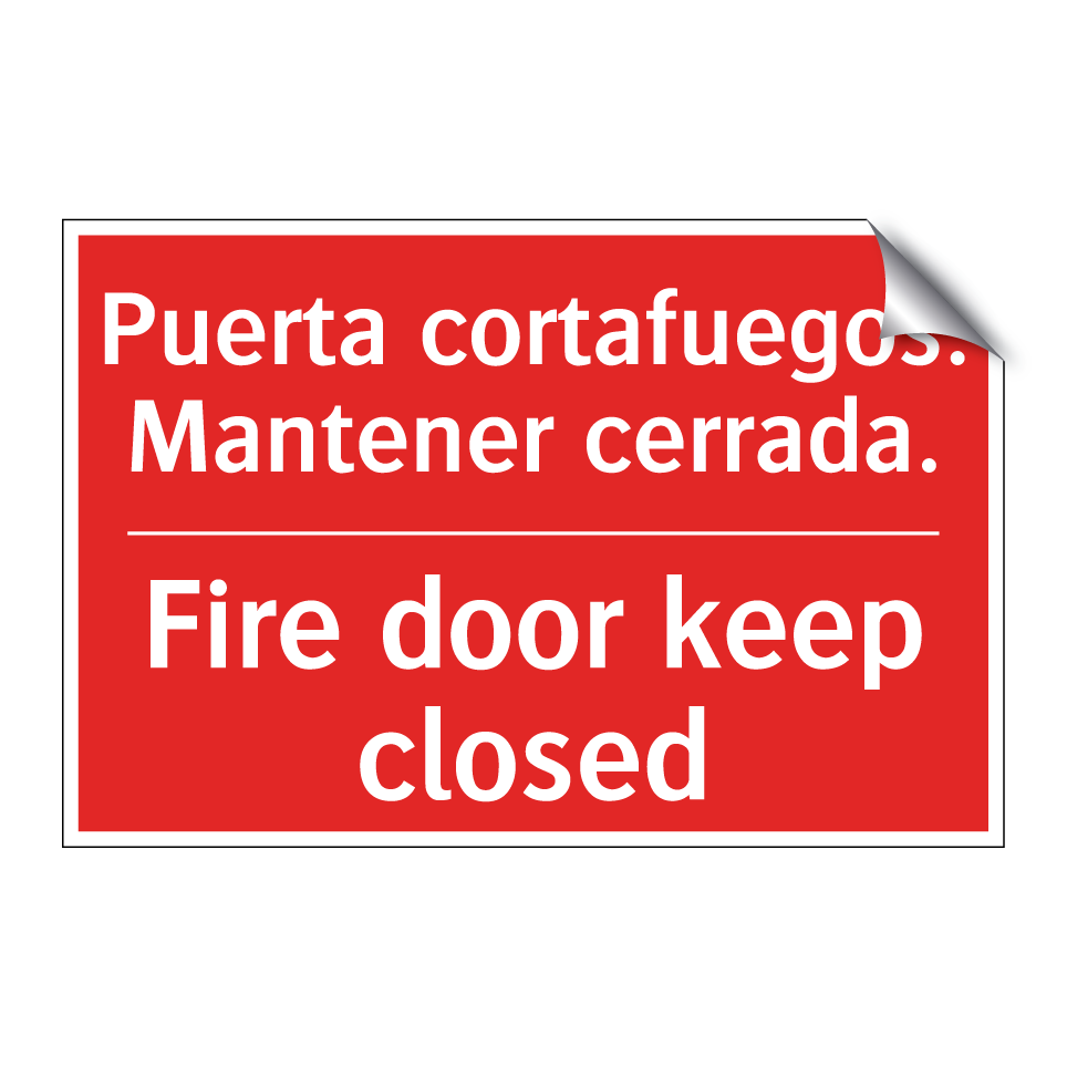 Puerta cortafuegos. Mantener /.../ - Fire door keep closed